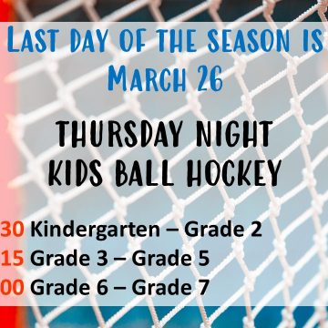 Kids Ball Hockey – Season Has Ended Will Return Fall 2026